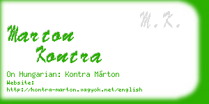 marton kontra business card