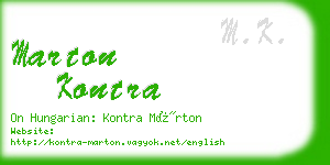 marton kontra business card